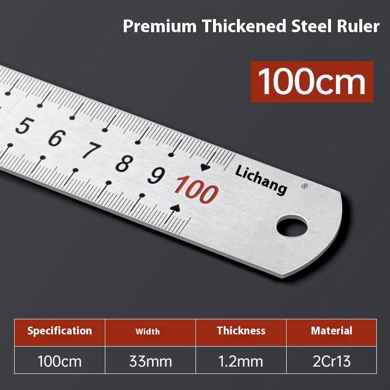 15-100CM Zero Glare Satin Chrome Stainless Steel Machinist Engineer Ruler With Graduations In MM