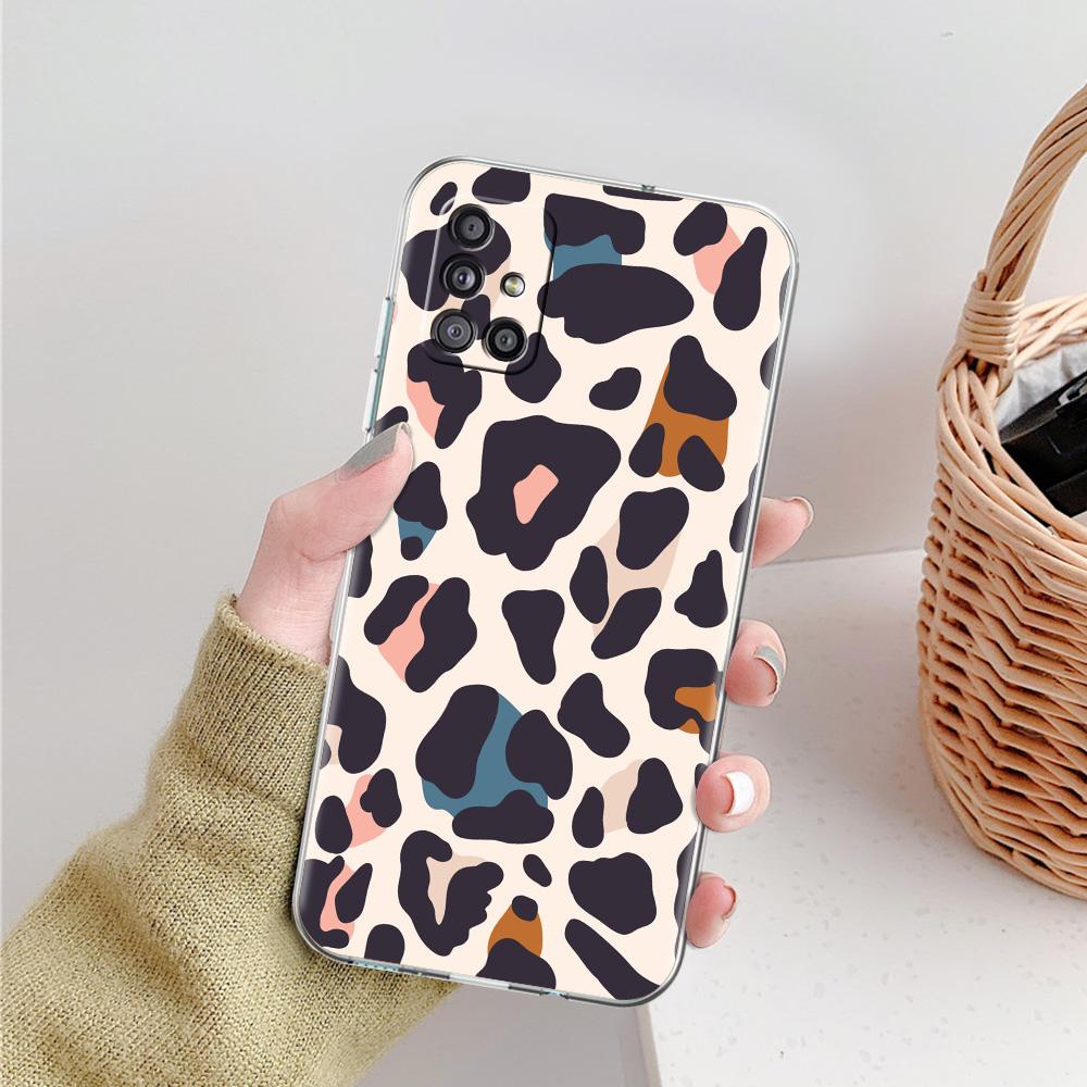 Case For Samsung A15 A13 A35 A55 A51 A71 A41 A31 A21S A03S A05 A17 A23 A25 A33 A53 A73 5G A07 4G Cover Sexy Trendy Leopard Print