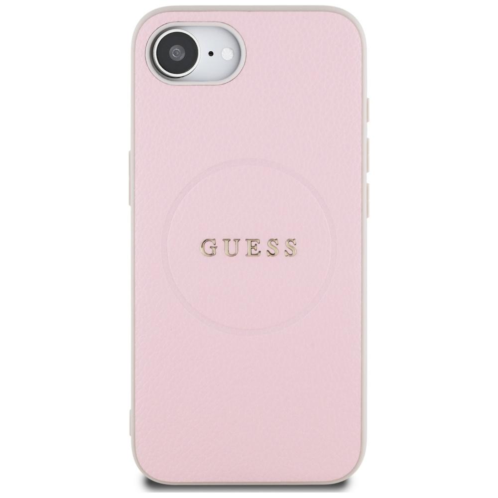 Etui Guess Grained Ring Magsafe Do       Iphone 16E Różowy