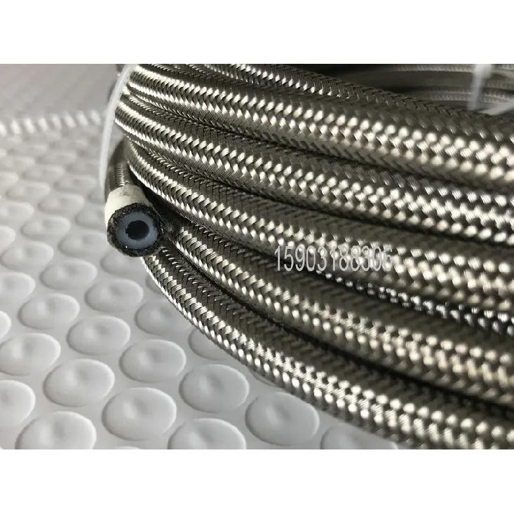 AN3 3AN Double Stainless Steel Braided PTFE Lined Brake Hose Line Car Motorcycle Hydraulic Brake Fuel Line Hose 10M