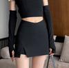 Women Summer High Waist Split A Line Skort Anti Chafing Slim Package Hip Suit Skirt Casual Short Skirt