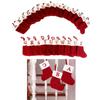 With Red Letter Knitting Stockings Yarn Hanging Ornament Christmas Socks  Xmas