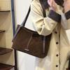 2025 Drive New Retro Matte Flip Splicing Simple Ins Fashion Shoulder Underarm Bag Women's Bag