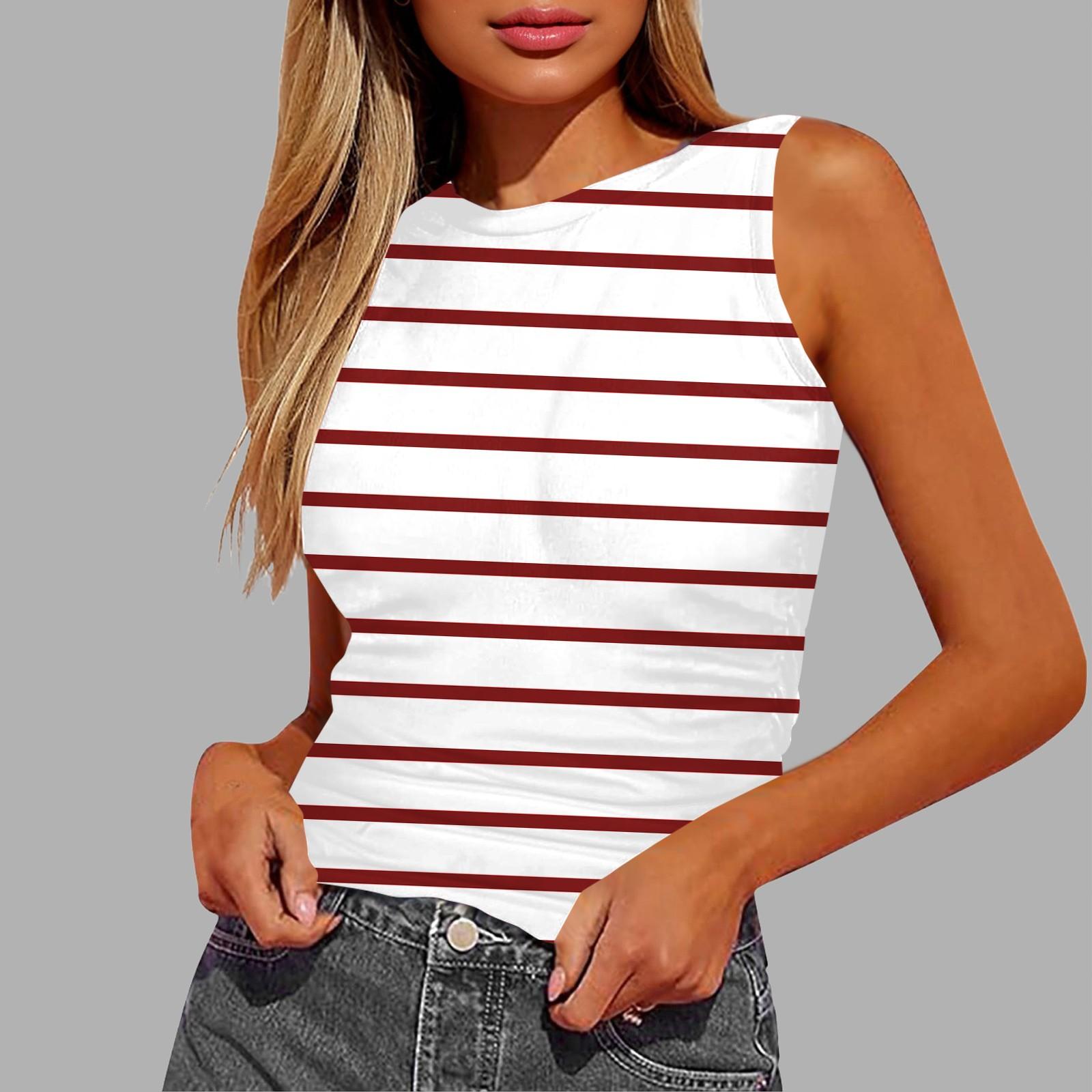 

Женский топ-майка без рукавов с плиссировкой S красный