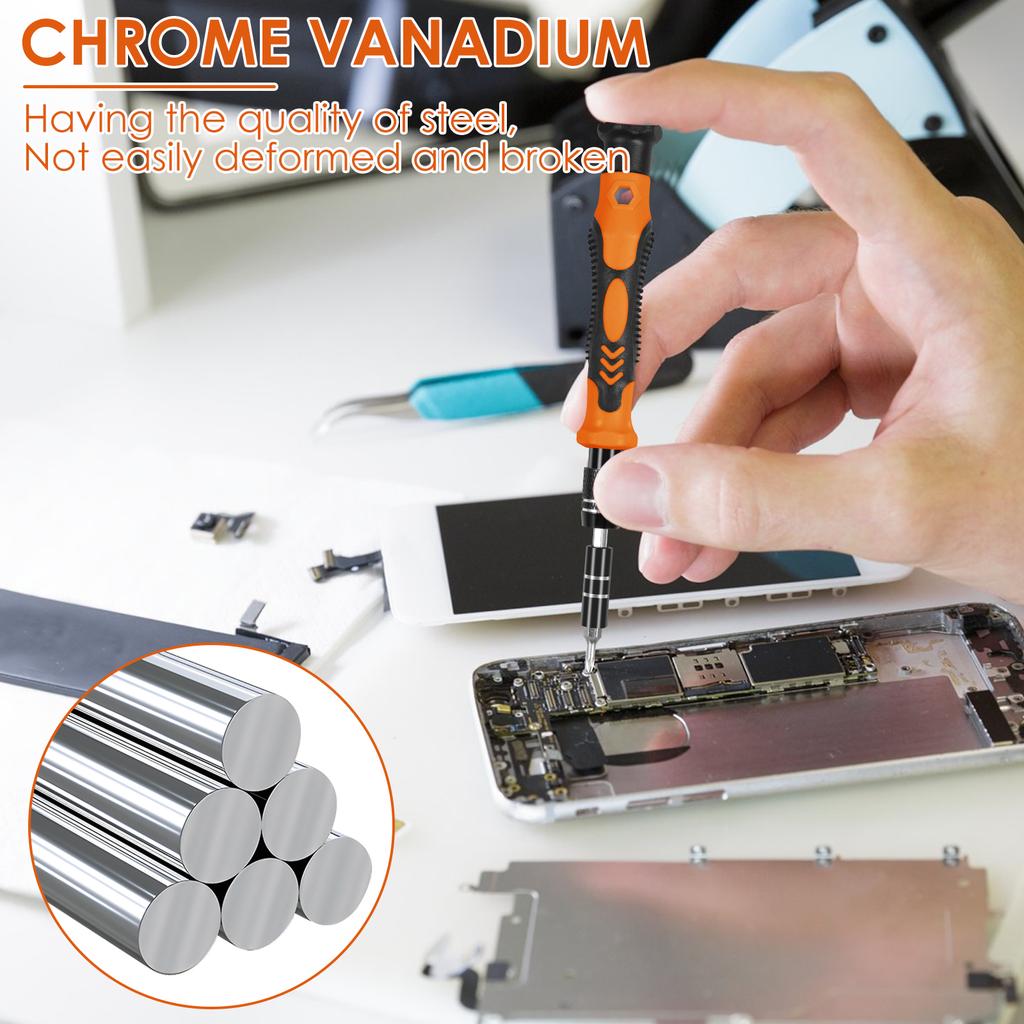 Precision Screwdriver Set Electronics Repair Screwdriver Multi-function Chrome Vanadium Steel Screwdriver Kit for Watch Computer