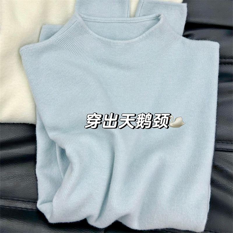 Флисовый внутренний топ с полуворотником-стойкой, осенне-зимний утолщенный теплый женский базовый лонгслив, универсальный вязаный свитер S