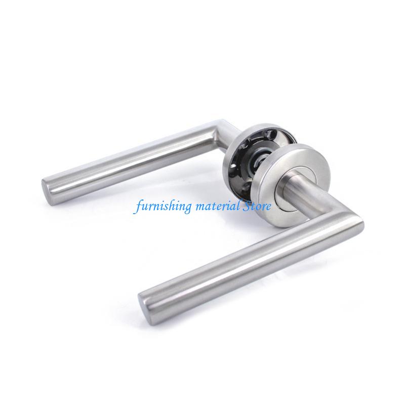 Y5GD Stylish Door Handle Set with Concealed Keyhole Round Door Handle Steel Door Handle set for Interior Key Locking Needs