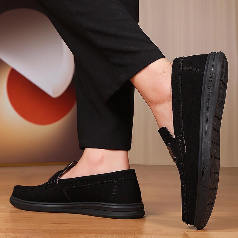 Fashion Men Luxury Brand Mens Slip On Flats All-match Male Comfortable Loafers Men Wedding Dress Shoes Leather Fashion Driving Shoes