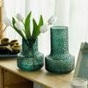 Honeycomb Big Belly Glass Vase Flower Arrangement Decoration Home Room Coffee Table Furnishing Ornament Office Study Accessories