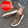 Man Sneakers Height Increase Shoes For Men Insoles 8cm Elevator Shoes Casual Genuine Leather Sports Heightening Shoes Tall Shoes