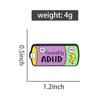 Powered By ADHD Enamel Pins Cartoon Battery Brooches Lapel Badges Clothes Cute ADHD Awareness Jewelry Gift for Friends