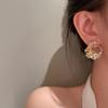 Simple Fashion Gold Color Irregular Metal Stud Earrings for Women Statement Jewelry Party Accessories Christmas Gifts