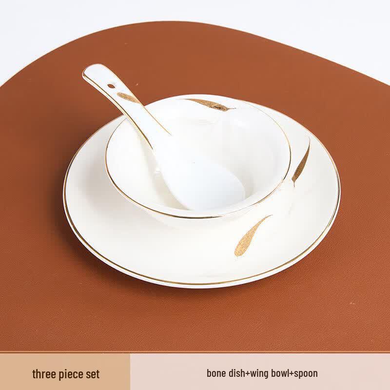 Elegant New Chinese Style 3-Piece Ceramic Tableware Set