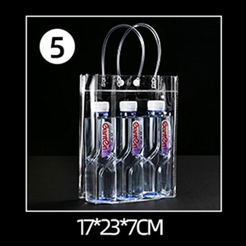 1PC Clear Tote Bag Transparent Shopping Bags Shoulder Handbag PVC Waterproof Storage Bag for Gift Cosmetic Plastic Bags 18 Sizes