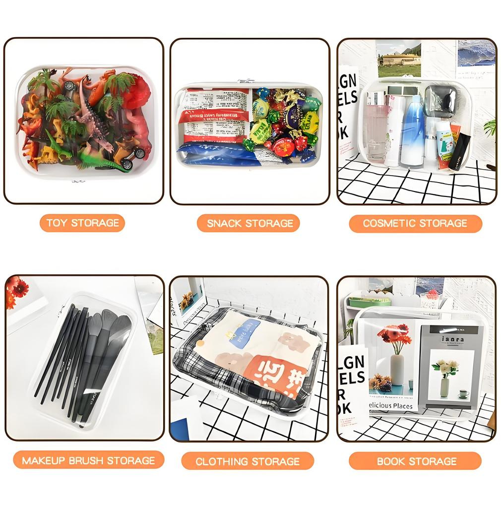 Transparente Hartplastik-Reiseaufbewahrungsbox aus PVC, wasserdichte Reißverschlusstasche für Spielzeug, Organizer für kleine Gegenstände, Make-up-Tasche, Kosmetikkoffer