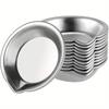 12PCS Stainless Steel Palette Color Mixer Metal Color Holder Simple Palette Bowls Trays Cups Supplies Painting Tools