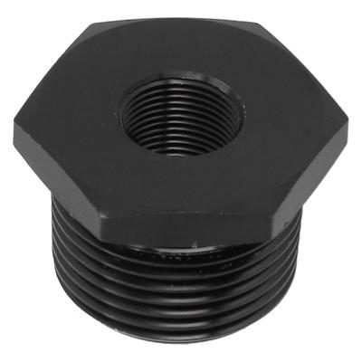 Oil Filter Threaded Adapter Inside 1 2‑28 To Outside 3 4NPT Black Aluminum Rustproof 011C Automobile Accessory