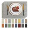 Platzset 6er-Set, 12 x 18 Zoll Kunstleder 100% Wasserdicht Abwischbar Anti-Rutsch Platzsets, Hitzebeständig Wende PU Tischmatte