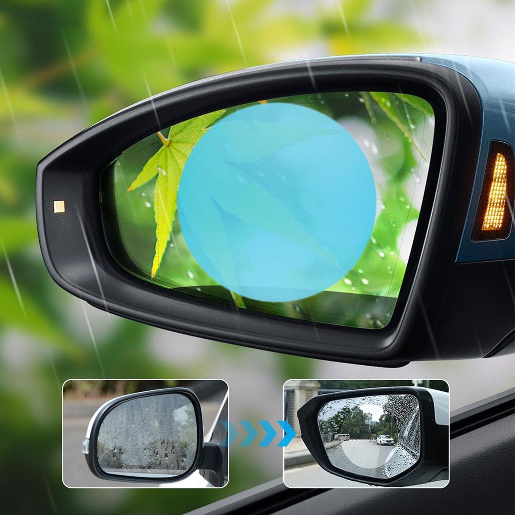 Car Rearview Mirror Waterproof Film 2 Pcs Car Side Mirror Side Window Protection Amiller
