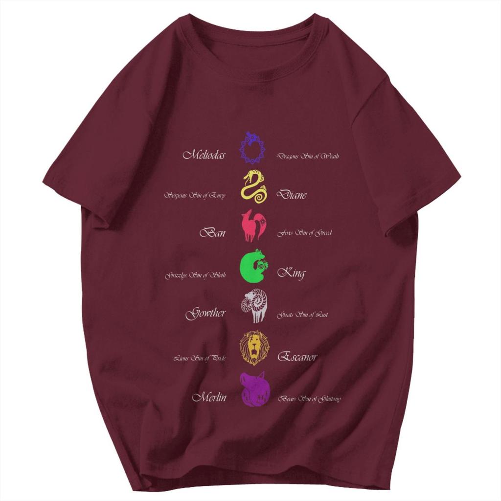 Men T Shirt Anime The Seven Deadly Sins Gifts Y2K Graphic Tees Unisex Tops T Shirts