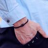 New In Men Rope Cord Bracelet Stainless Steel Braclet Homme Matching Magentic Braslet Pulseras Hombre Boyfriend Gift Accessories