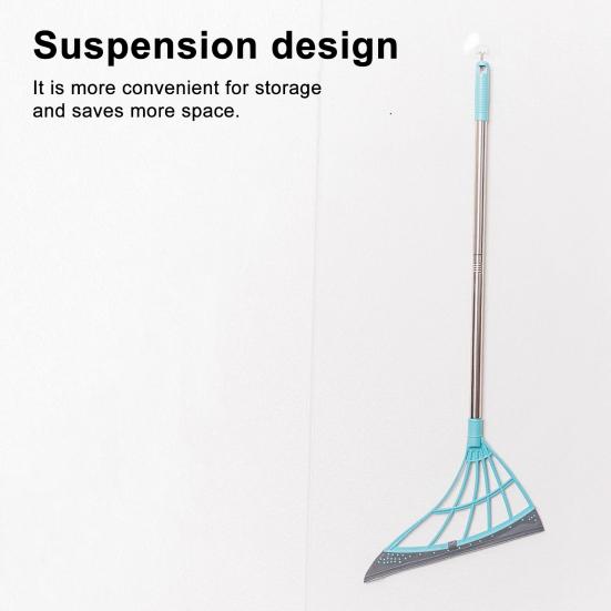 Broom with Silicone Brush Heads Stainless Steel Rods Easy Assembly Interior Surface Cleaner Cleaning Tool