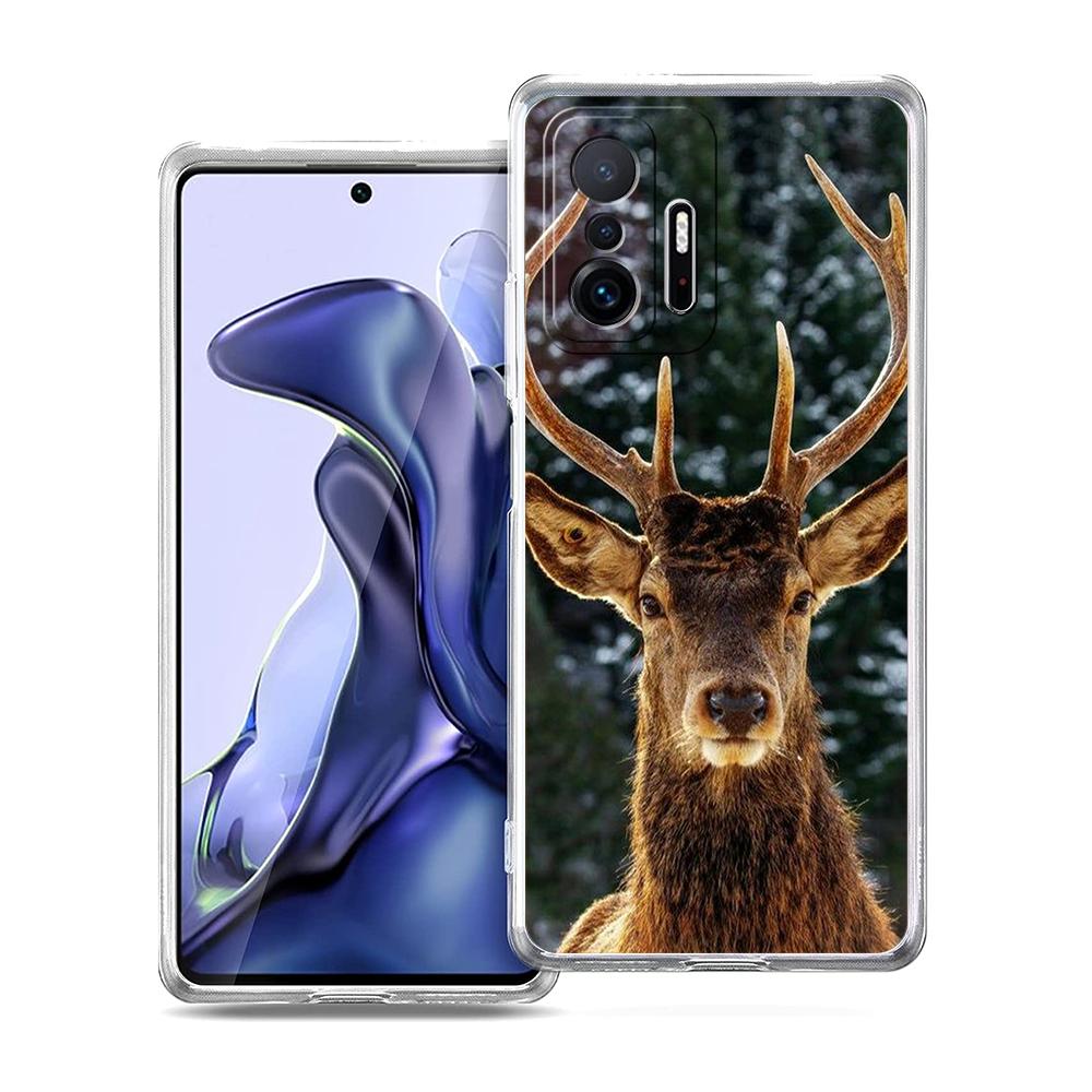 Camouflage-Handyhülle für die Hirschjagd für Xiaomi 14 13 12 Lite Mi 11 11X 13T 12T 11T Hülle für Poco X5 X4 X3 NFC F5 F4 M4 Pro 5G Schale