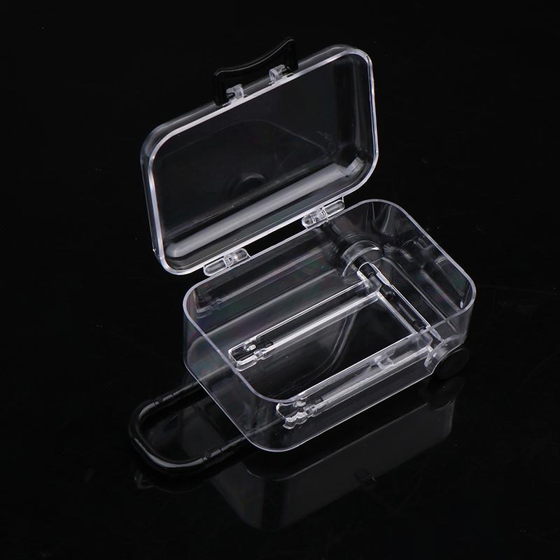 1PC Mini Trolley Luggage Designed For Storing Doll Clothes Shoes Jewelry Adorable Plastic Tiny Suitcase Box Dollhouse Decoration Accessories