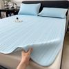 New Cooling Feeling Ice Silk Bed Pad Soft Breathable Summer Bed Mat Silky Adults Childs Sleeping Mats Single Double Bedsheet Set