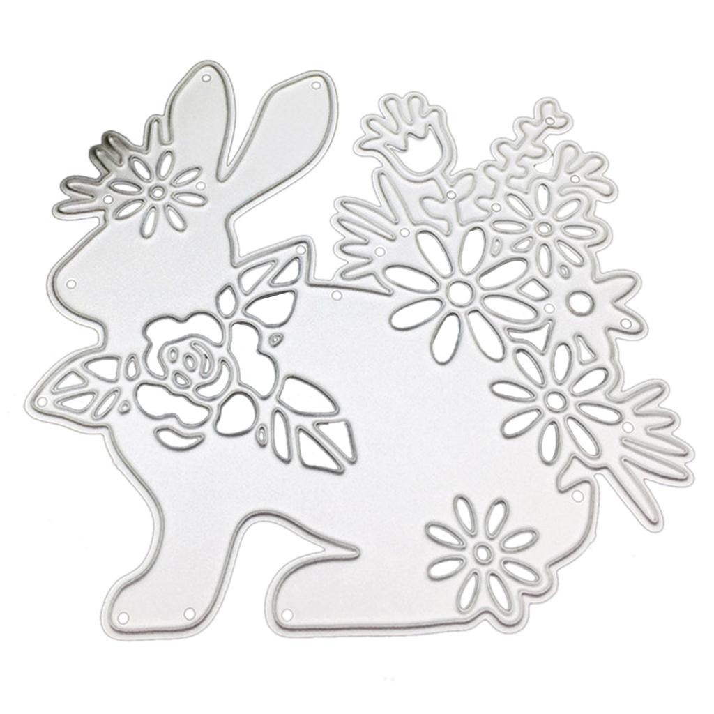 Rabbit Metal Cutting Dies Handmade Stencil Mold Embossing Pattern for Children Adults DIY Crafts Projects