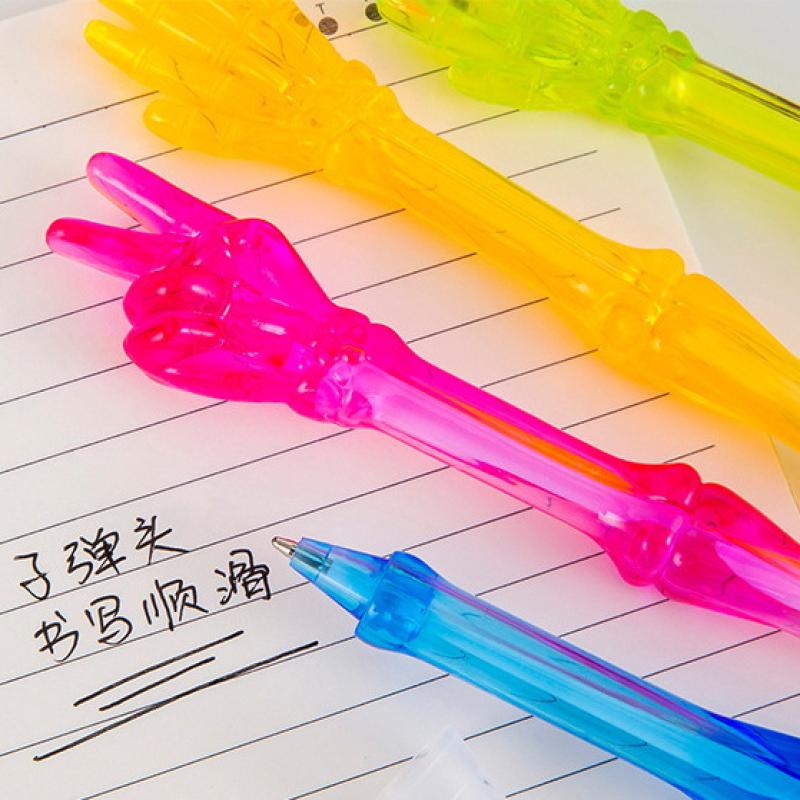 1/6Pcs 0.5Mm Ballpoint Pen Creative Cartoon Gesture Shaped Pen Office Supplies Student Stationery Prize Gift Pen