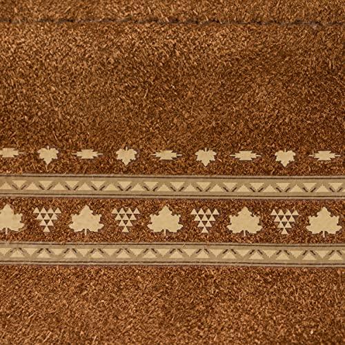 LOGOS Navajo Leather Gloves, Size M, 81090951, for Camping, Outdoors, and BBQ