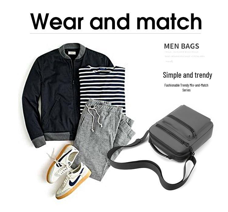 Men's Waterproof Large Capacity Casual Crossbody Tablet Bag
