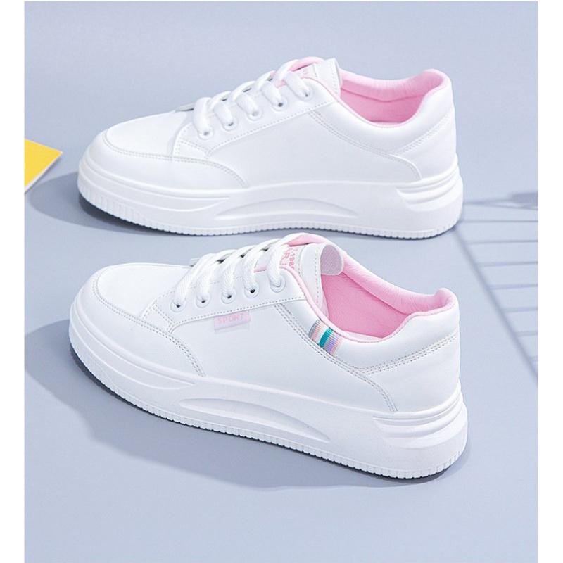 New Women Board shoes Running Mesh Fashion Casual Sneakers Outdoor Comfortable Soft Training Walking Race Thick soles White Shoe
