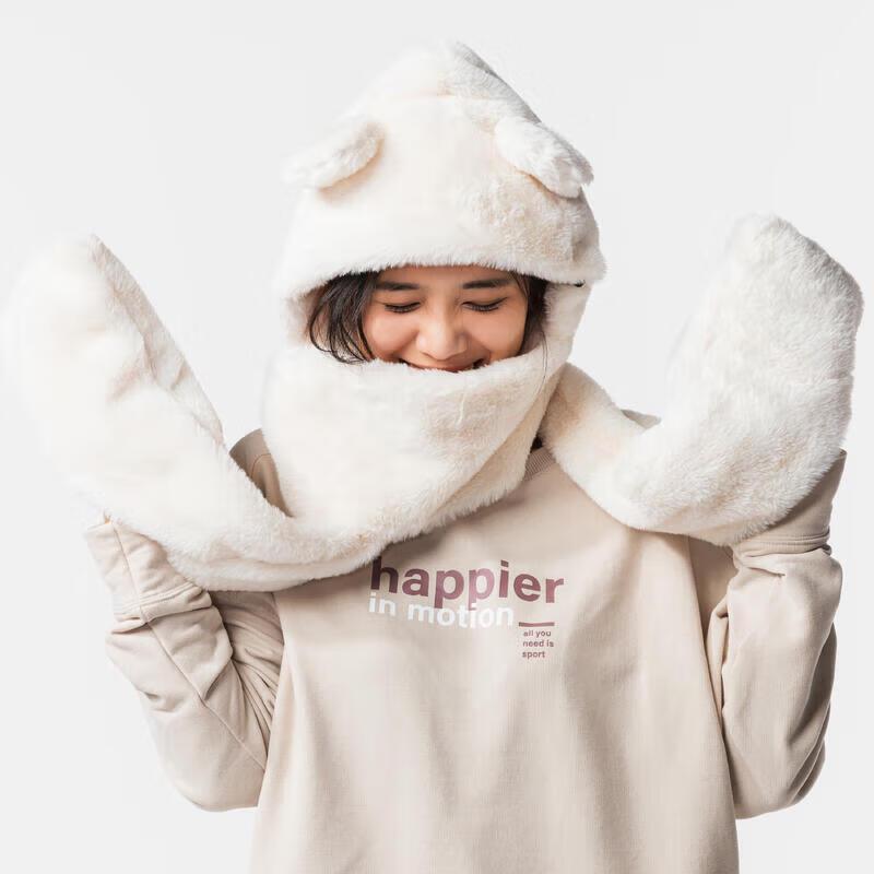 Decathlon Kids  Bear Ear Scarf Hat Combo One Size