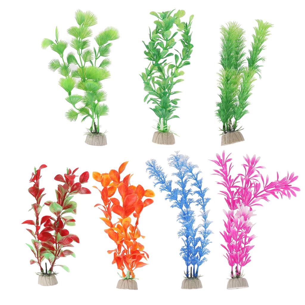 7Pcs Artificial Aquatic Plants Simulation Plastic Aquarium Aquatic Decoration for Aquarium Home Office