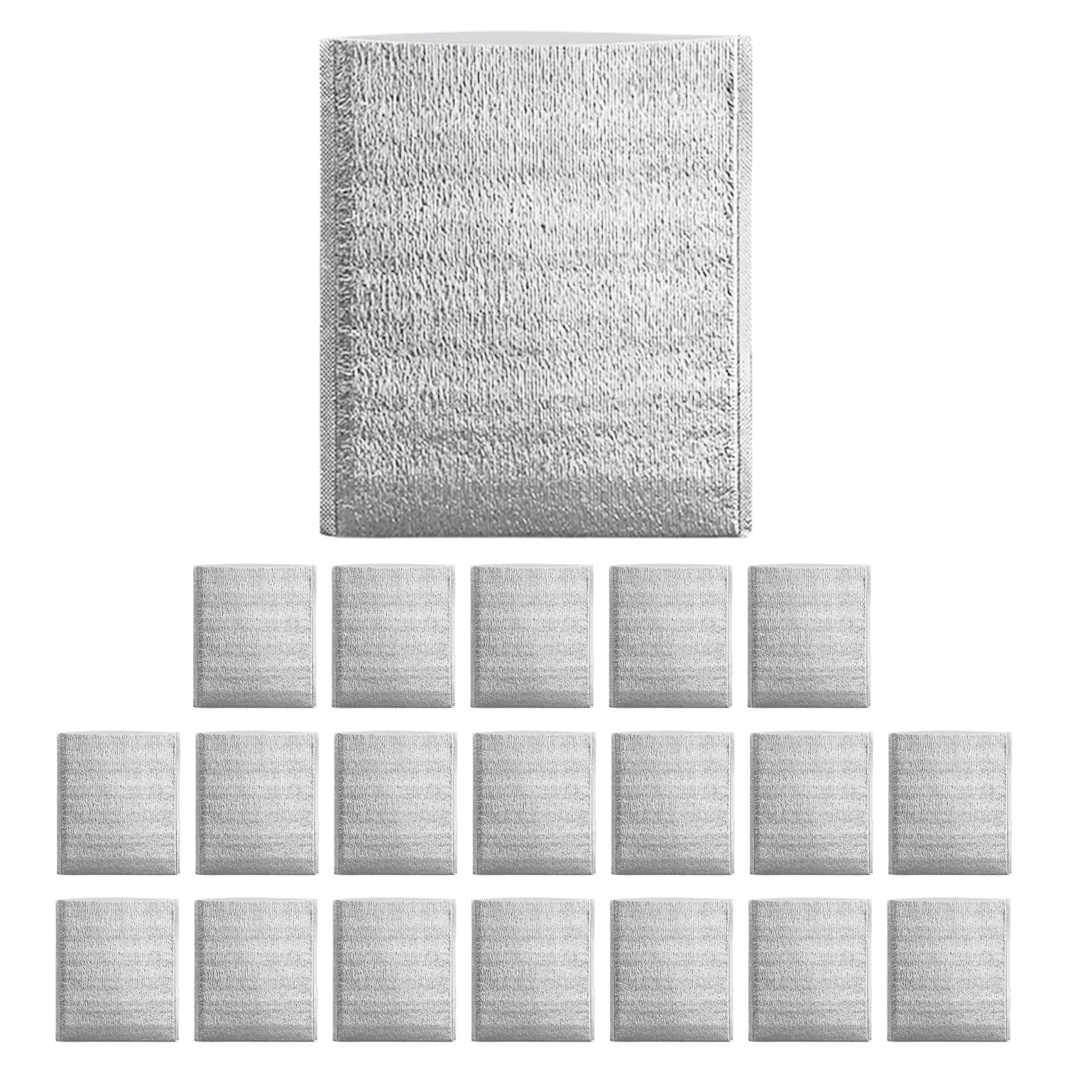 

cocoriko Изотермические пакеты, Набор из 20 штук, Алюминиевые, Одноразовые, Без боковых складок, Без ленты (M (25 х 35 см))