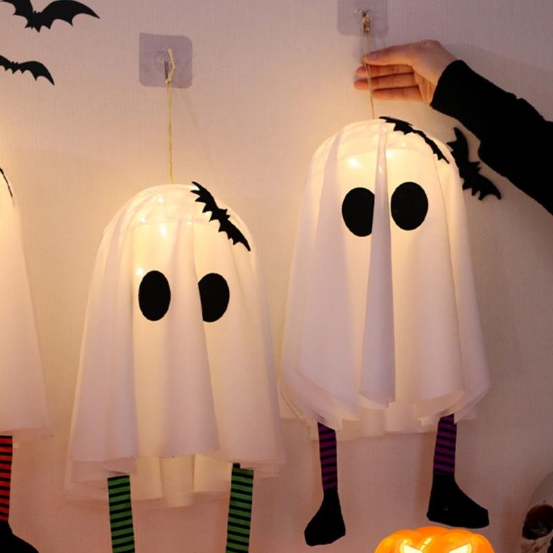 Glowing Halloween Specter Ornament Light Decorative Hanging Decoration With LED For Eerie Party Home Decoration