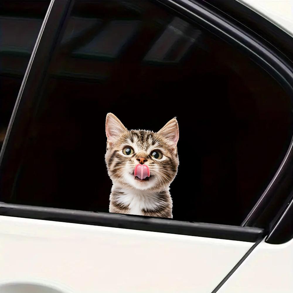 Quirky Cat Glass Car Beautification Decoration Stickers