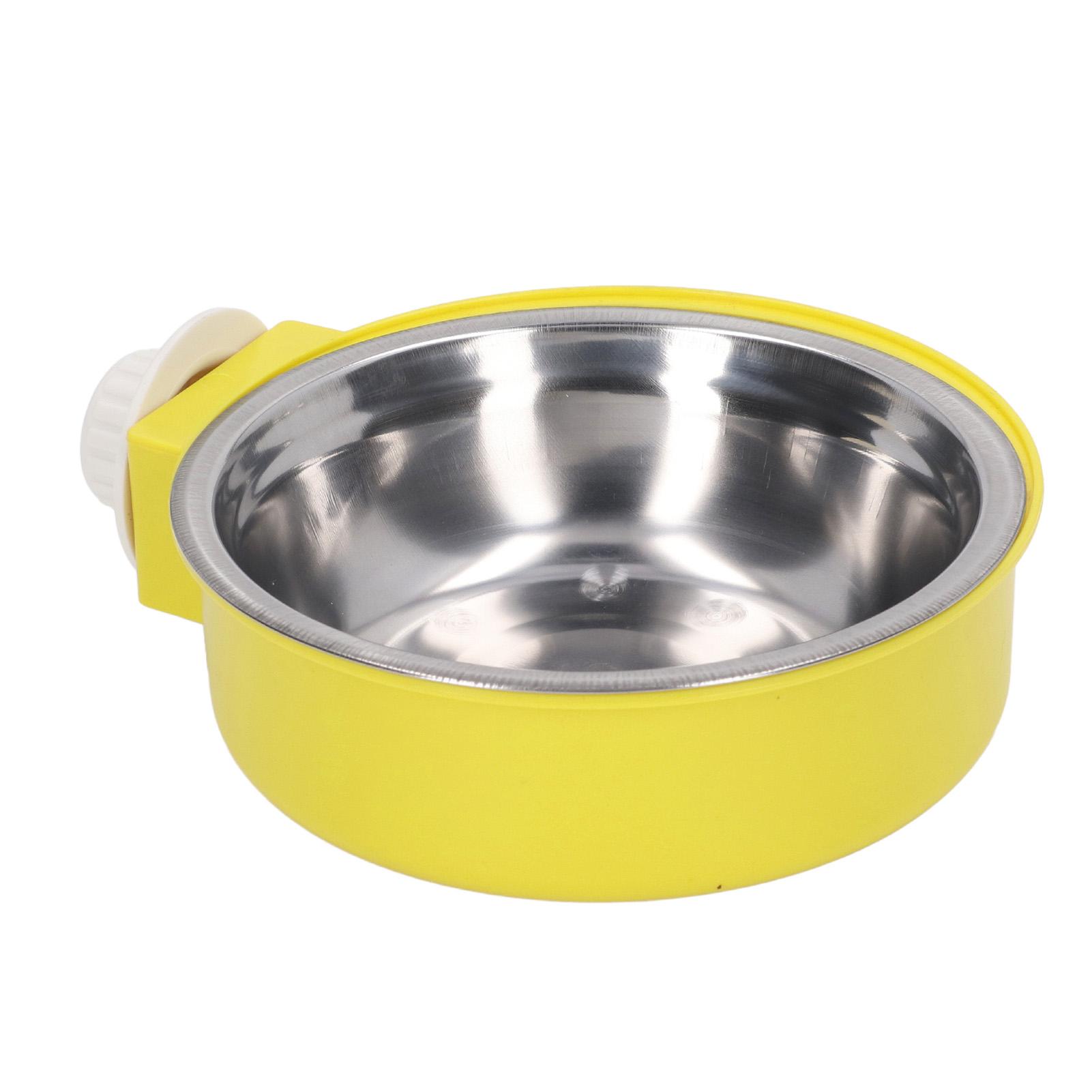 Hanging Pet Food Bowl Stainless Steel Thickening Fixed Pet Cage Single Bowl for Cats Dogs
