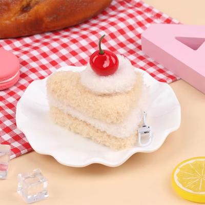 Hamburger Simulation Food Keychain Stereoscopic Creative Sandwich Cake Key Hanger Pendant Car Key Accessories Bag Decoration