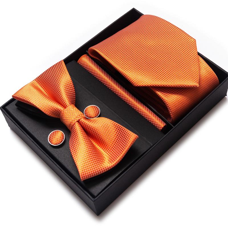 Men'S Tie Bow Tie Set Gift Box 6-Piece Set Tie Business Dress Tie Guangzhou