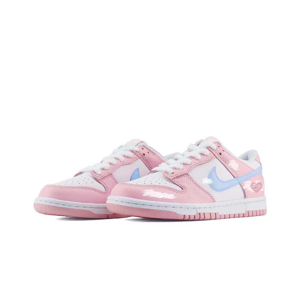 Nike Dunk Low top Skateboard Shoes Women's Pink Blue Balloons FB9109-125(Team1276-)