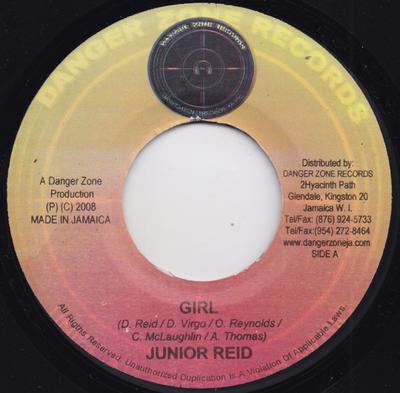 7-Zoll-Schallplatte JUNIOR REID / FANTAN MOJAH - Girl / No War NONE Danger Zone Rec 2008 Jamaika Reggae, Ska & Dub Gebraucht