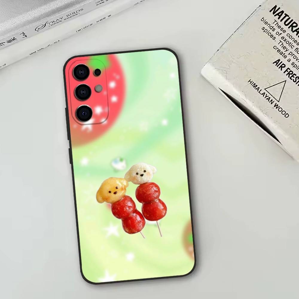 Tomato Cartoon Cute Creative Phone Case For Samsung S25,S24,S21,S22,S23,S30,Ultra,S20,Plus,Fe,Soft Silicone Black Cover