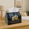 1pc Adventure Travel Art Tissue Box, Camper Van Forest Landscape, Multi-Functional Fabric Tissue Holder for Outdoor Parties, Home Decorative Napkin Di