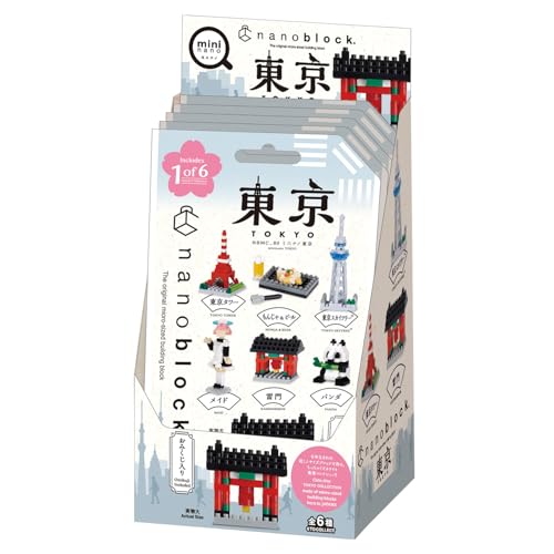Kawada Nanoblock Mini Nano Tokyo (BOX) NBMC_80S 1 BOX = 6 pieces, total 6 types