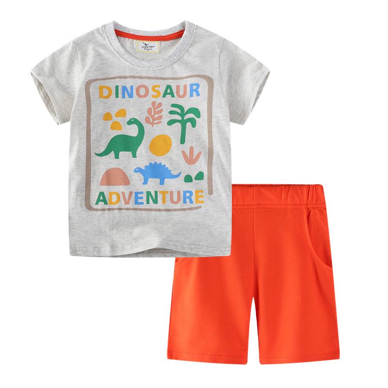 Kids' Summer Short Sleeve Two-Piece Set: Toddler Boys' Shorts and Tee Outfit