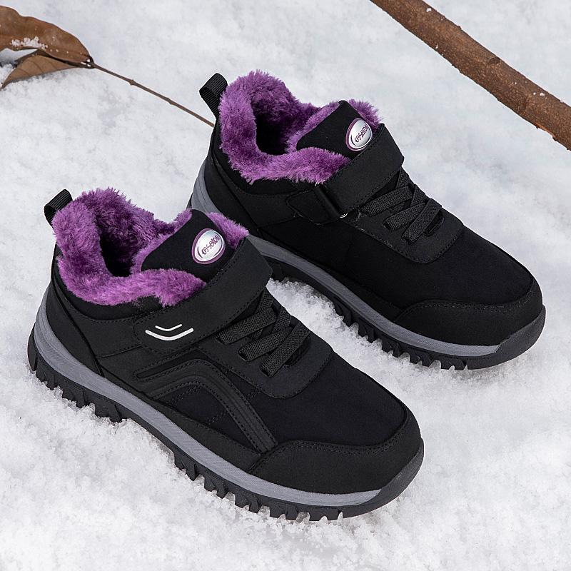 Winter large cotton shoes, velvet warm walking shoes, snow boots, sports shoes