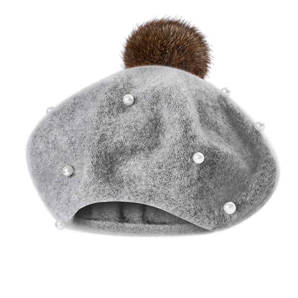 

Зимняя теплая шапка с жемчужными шарами для маленьких мальчиков и девочек серый